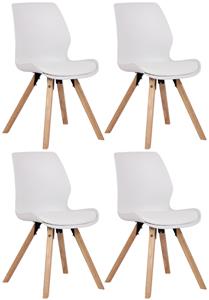 CLP 4er Set Stuhl Luna Kunststoff Weiß