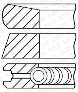 Goetze Engine Kolbenringsatz  08-422407-00