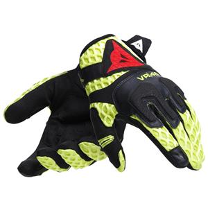 Dainese Vr46 Talent Gloves Black Fluo Yellow Fluo Red