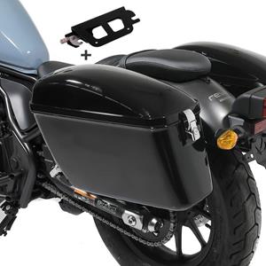 Craftride Seitenkoffer für Honda Rebel 500 CMX 17-23 mit Halter abnehmbar Satteltasche Dallas 