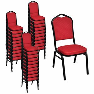 vidaxl Eetkamerstoelen 30 st stof rood