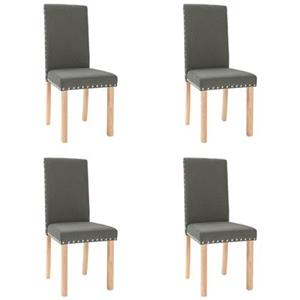 VIDAXL Esszimmerstühle 4 Stk. Dunkelgrau Stoff