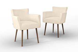 Set van 2 eetkamerstoelen Billie linnen | NADUVI Collection