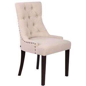 CLP Esszimmerstuhl Aberdeen Stoff Antik Creme