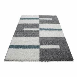 FlyCarpets Manhattan Shaggy Vloerkleed Blauw