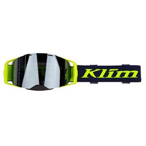KLIM Edge Off-Road Goggle Focus Navy Blue Hi-Vis Dark Smoke Silver