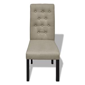 VIDAXL Esszimmerstühle 6 Stk. Beige Stoff
