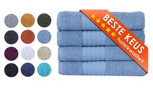 Zavelo Luxe Badhanddoeken - Hotelkwaliteit - Handdoeken - 70x140 cm - 4 Stuks - IJsblauw