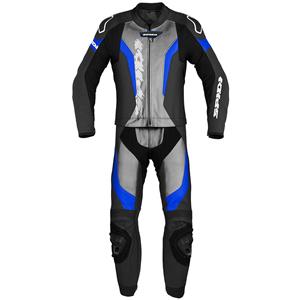 Spidi Laser Touring Two Piece Racing Suit Black Blue