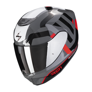 Scorpion Exo-391 Arok Grey-Red-Black Full Face Helmet