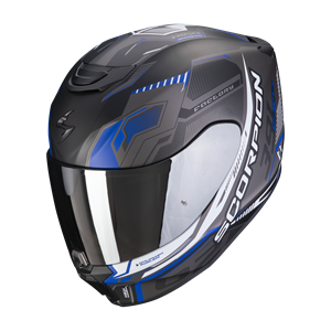 Scorpion Exo-391 Haut Matt Black-Silver-Blue Full Face Helmet