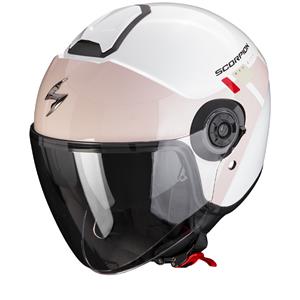 Scorpion Exo-City II Mall White-Pink-Green Jet Helmet