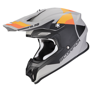 Scorpion VX-16 Evo Air Spectrum Matt Grey-Orange Offroad Helmet