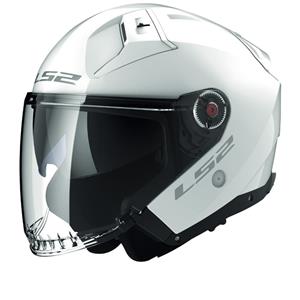 LS2 OF603 Infinity II Solid Gloss White Jet Helmet
