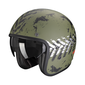 Scorpion Belfast Evo Nevada Matt Green-Silver Jet Helmet