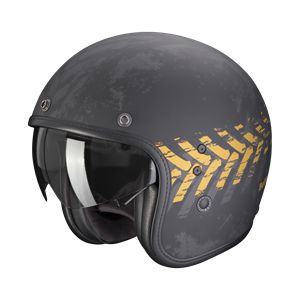 Scorpion Belfast Evo Nevada Matt Black-Gold Jet Helmet