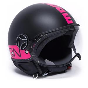 Momodesign Fgtr Classic Momo E2205 Fluo Matt Black Fuchsia Jet Helmet