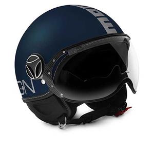 Momodesign Fgtr Evo Momo E2205 Matt Blue Silver Jet Helmet