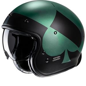 Hjc V31 Kuz Green Black MC4SF Open Face Helmet