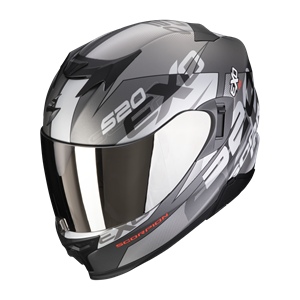 Scorpion Exo-520 Evo Air Cover Matt Silver-Red Full Face Helmet