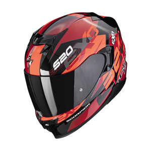 Scorpion Exo-520 Evo Air Cover Metal Black-Red Full Face Helmet