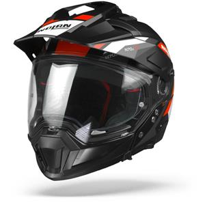 Nolan N70-2 X Grandes Alpes 20 Flat Zwart Wit Rood Multihelm