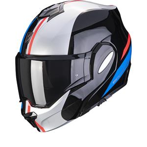 Scorpion Exo-Tech Evo Forza Black-Silver-Red Modular Helmet