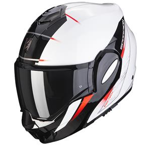 Scorpion Exo-Tech Evo Primus Pearl White-Black Modular Helmet 