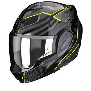 Scorpion Exo-Tech Evo Animo Black-Neon Yellow Modular Helmet 