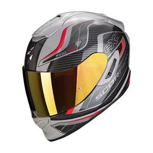 Scorpion Exo-1400 Evo Air Attune Grey-Black-Red Full Face Helmet
