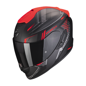 Scorpion Exo-1400 Evo Air Shell Matt Black-Red Full Face Helmet