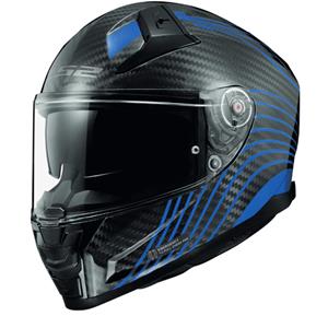 LS2 FF811 Vector II Carbon Flux Glossy Blue Full Face Helmet