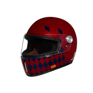 Nexx X.G100R Checkmate Burgundy Full Face Helmet