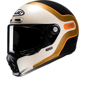 HJC V10 Grape Beige Brown Mc7Sf Full Face Helmet