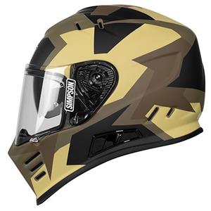 Simpson Helmet Venom Comanche Green Brown Full Face Helmet 