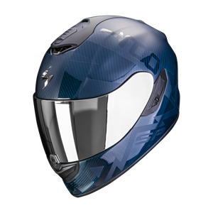 Scorpion Exo-1400 Evo Carbon Air Cerebro Blue Full Face Helmet