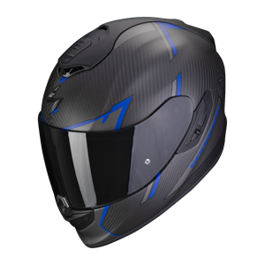 Scorpion Exo-1400 Evo Carbon Air Kendal Matt Zwart-Blauw Integraalhelm