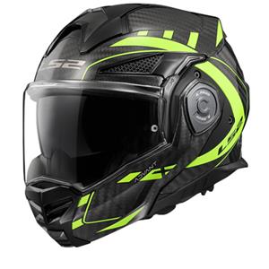LS2 FF901 Advant X Carbon Future H-V Yellow Modular Helmet 