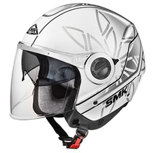 Offener Helm SMK SWING Silber/weiß, Größe M