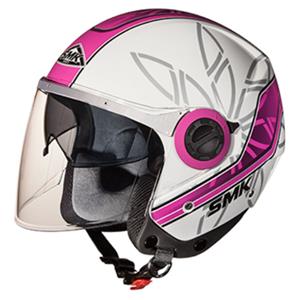 Smk Open helm  SWING roze/zilver/wit, maat M