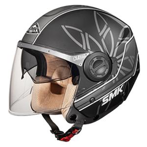 Offener Helm SMK SWING Glanzlos/grau/Silber, Größe M