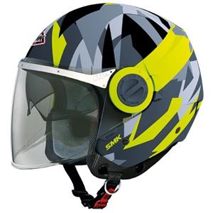 Offener Helm SMK SWING Gelb/Glanzlos/grau, Größe L