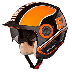 Offener Helm SMK DERBY Orange/Schwarz, Größe XS