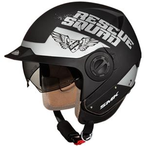 Offener Helm SMK DERBY Glanzlos/grau/Schwarz, Größe XS
