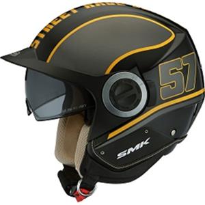 Offener Helm SMK DERBY Glanzlos/grau/Schwarz, Größe M