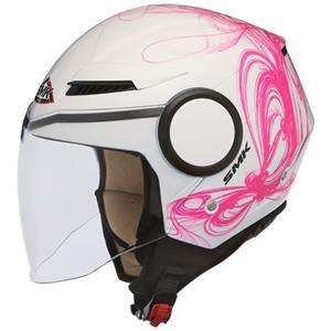 Offener Helm SMK STREEM pink/weiß, Größe M