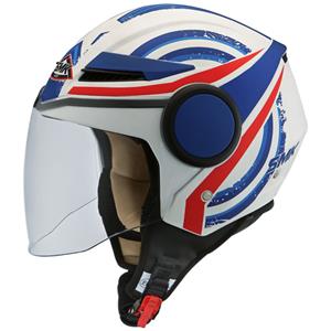 Smk Open helm  STREEM Blauw/Mat/Wit, Maat XL