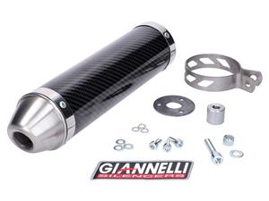 Giannelli Einddemper  Carbon voor Aprilia RX, SX 50 06-15, Derbi Senda 50 RX, SM X-Race, X-Treme 09-15