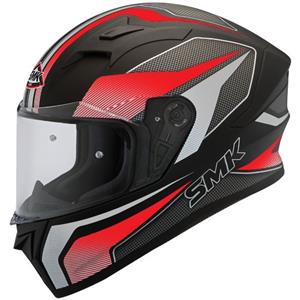 Integralhelm SMK STELLAR Glanzlos/Rot/Schwarz, Größe M