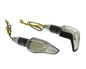 Vparts Knipperlicht Set M10 LED zwart Sidewinder Helder glas